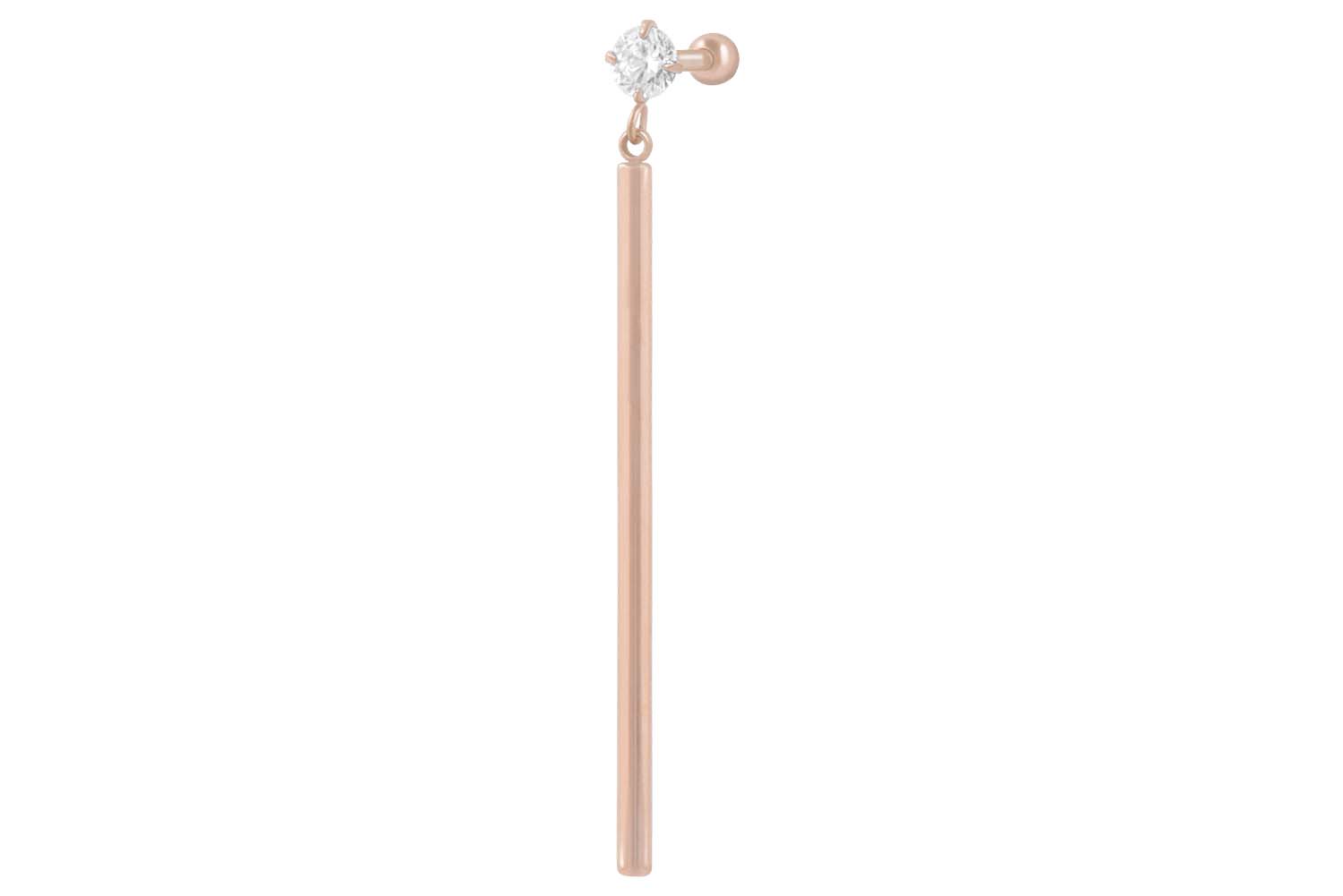 Chirurgenstahl Ohrpiercing KRISTALL + STAB ++SALE++